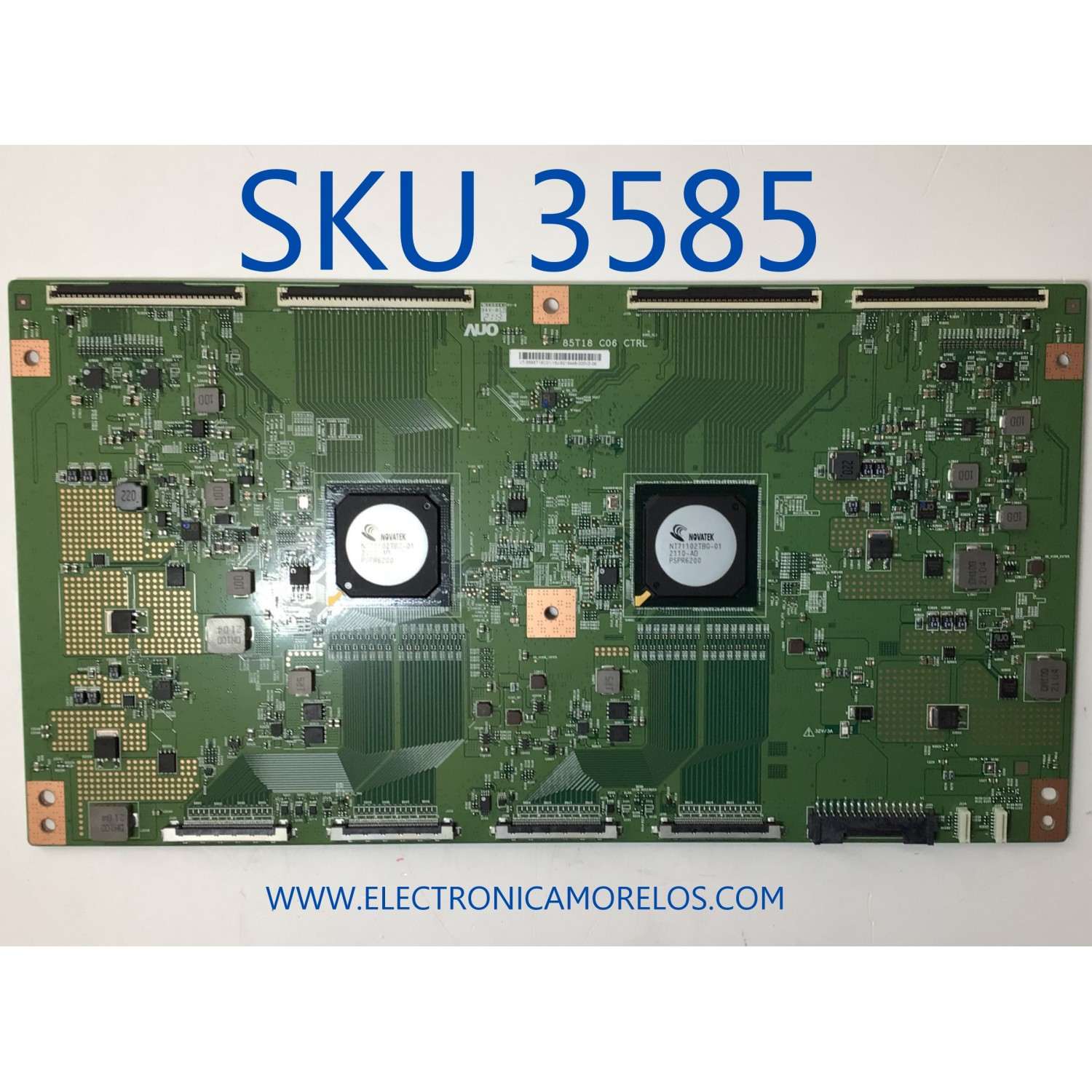 T-CON PARA TV SONY / NUMERO DE PARTE 5585T18C01 / 85T18 C06 CTRL / 15J-8215448-000VZ-06 / PANEL HDBO085DDU02 / MODELO XR-85Z9J